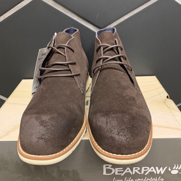 ~New W/ Box! Men's Bearpaw Gabe Chukka Casual Dress Brown Suede Boots - Picture 3 of 4